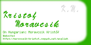 kristof moravcsik business card