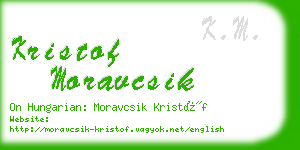 kristof moravcsik business card